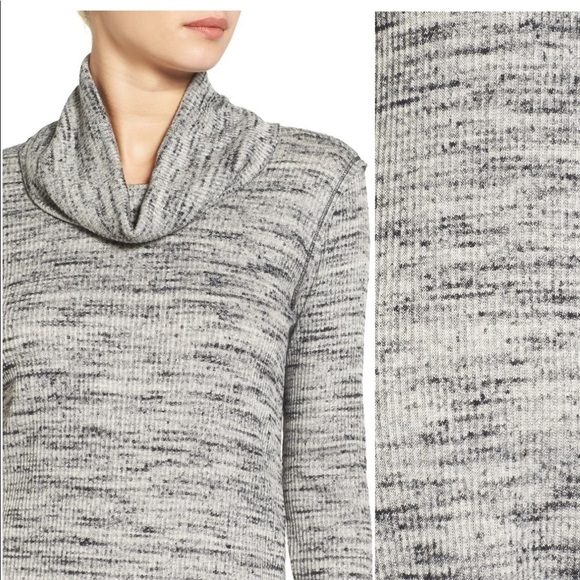 ASTR The Label Grey Cowl Neck Long Sleeve Tunic Lightweight Sweater Top Medium - Picture 3 of 12